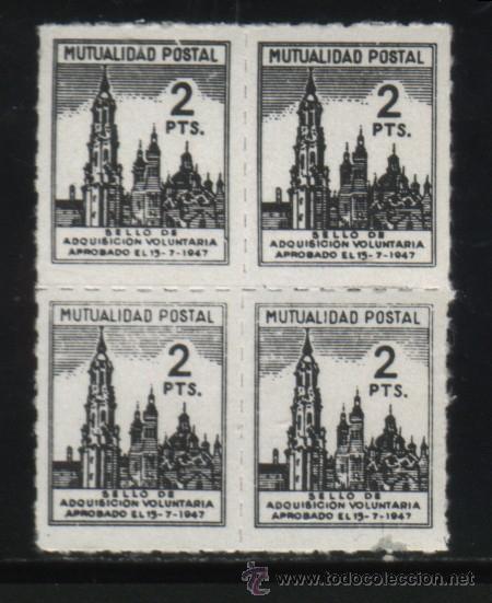Sellos: S-05333- MUTUALIDAD POSTAL. BLOQUE DE 4. - Foto 1