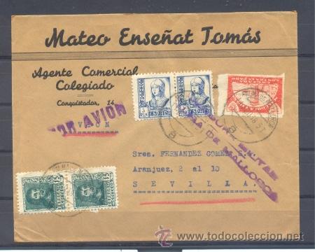 Sellos: 1938.- PALMA DE MALLORCA A SEVILLA - Foto 1