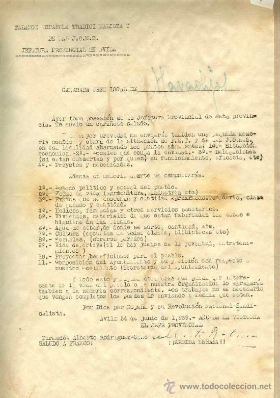Sellos: LOTE DE DOCUMENTOS DE  LA FALANGE - Foto 2