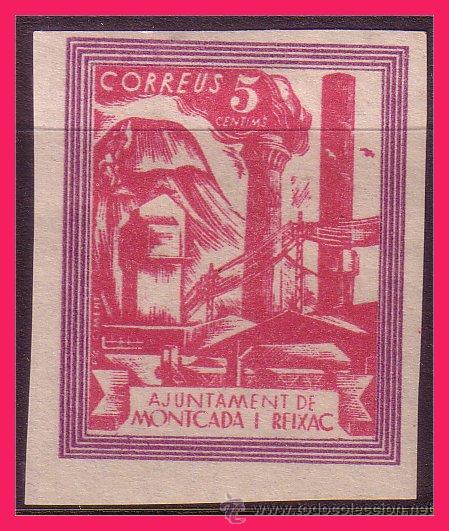 Selos: Montcada y Reixach (BARCELONA) Guerra Civil, sellos locales, FESOFI n&ordm; 18s *