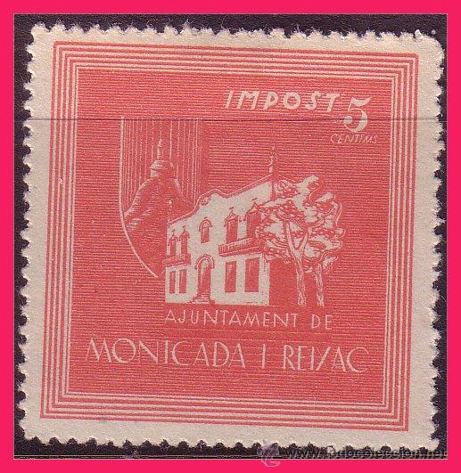 Selos: Montcada y Reixach (BARCELONA) Guerra Civil, sellos locales, FESOFI n&ordm; 21 *