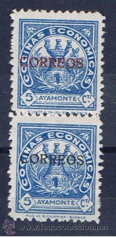 Briefmarken: cocinas economicas ayamonte 5 cts nuevo** sobrecarga correos negra i roja