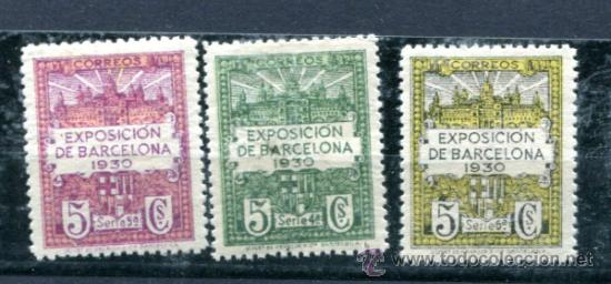 Francobolli: Edifil 4d al 6d  de Barcelona. Variedad dentado peque&ntilde;o. Nuevos con fijasellos.