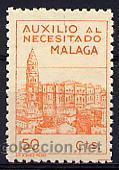 Sellos: ESPA&Ntilde;A - GUERRA CIVIL. LOCAL M&Aacute;LAGA SOFIMA 007. Dentado 9 - Foto 1