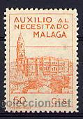 Sellos: ESPA&Ntilde;A - GUERRA CIVIL. LOCAL M&Aacute;LAGA SOFIMA 007A. Dentado 10 3/4 - Foto 1