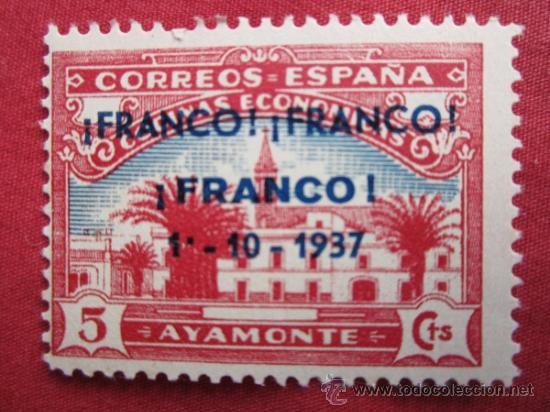 Sellos: franco 1937 , ayamonte 5 centimos - Foto 1