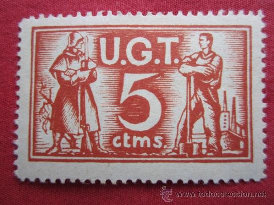 Sellos: sello  ugt - 5 centimos - - Foto 1