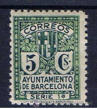 Briefmarken: ajuntament d barcelona 1932  edifil 9 NUEVO* valor 2013 catalogo 2.70 euros the luxe