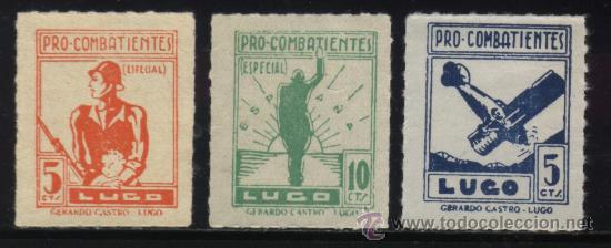 Sellos: S-01378- LUGO. PRO COMBATIENTES. - Foto 1