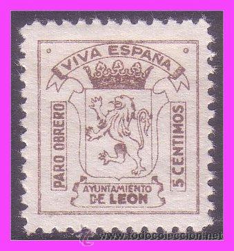 Stamps: locales,  guerra civil, Le&oacute;n LE&Oacute;N, FESOFI n&ordm; 3 *