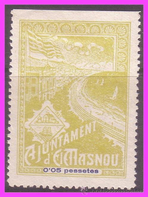 Briefmarken: Barcelona MASNOU, Guerra Civil, FESOFI n&ordm; 34 *