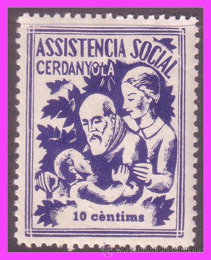 Briefmarken: Barcelona CERDANYOLA, Guerra Civil, FESOFI n&ordm; 2 * *