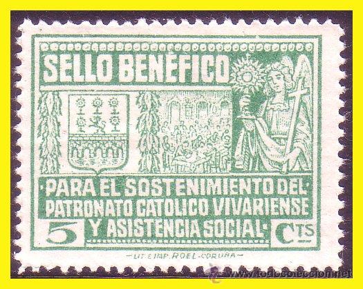Briefmarken: Lugo, VIVERO, Guerra Civil, FESOFI n&ordm; 1 *