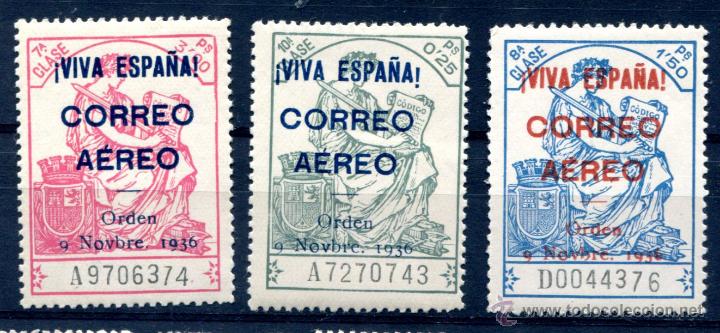Stamps: 3 p&oacute;lizas con sobrecargas patri&oacute;ticas. Falsificaci&oacute;n filat&eacute;lica de la sobrecarga