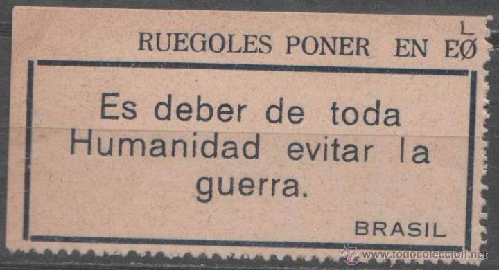 Selos: 00536 Guerra Civil - Etiqueta - El deber de toda Humanidad, evitar la guerra