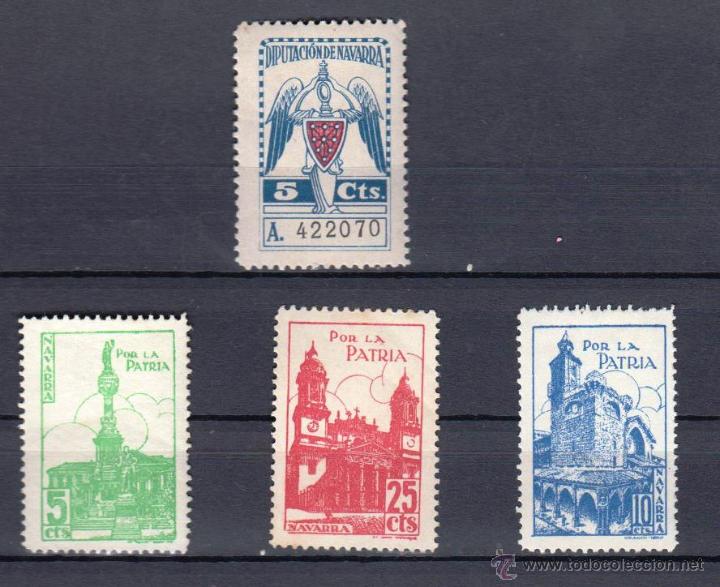 Sellos: NAVARRA.   LOTE DE CONJUNTO - Foto 1