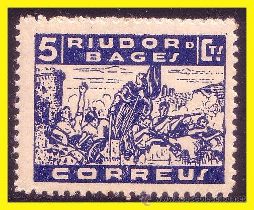 Briefmarken: Guerra Civil, Barcelona, Riudor de Bages, FESOFI n&ordm; 2 * *