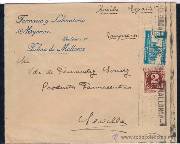 Sellos: 1937  PALMA DE MALLORCA A SEVILLA - Foto 1