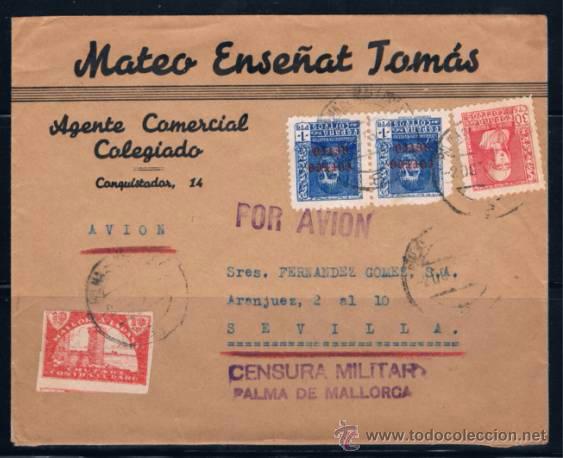 Sellos: 1938  PALMA DE MALLORCA A SEVILLA - Foto 1