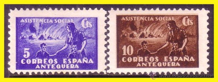 Briefmarken: M&aacute;laga ANTEQUERA, Guerra Civil, FESOFI n&ordm; 13 y 14 * *