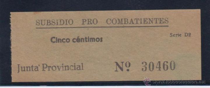 Sellos: SUBSIDIO PRO COMBATIENTE.   NO CATALOGADO - Foto 1