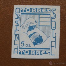 Sellos: TORRES TORRES ASISTENCIA SOCIAL 5 CTS NUEVO. Lote 49901265