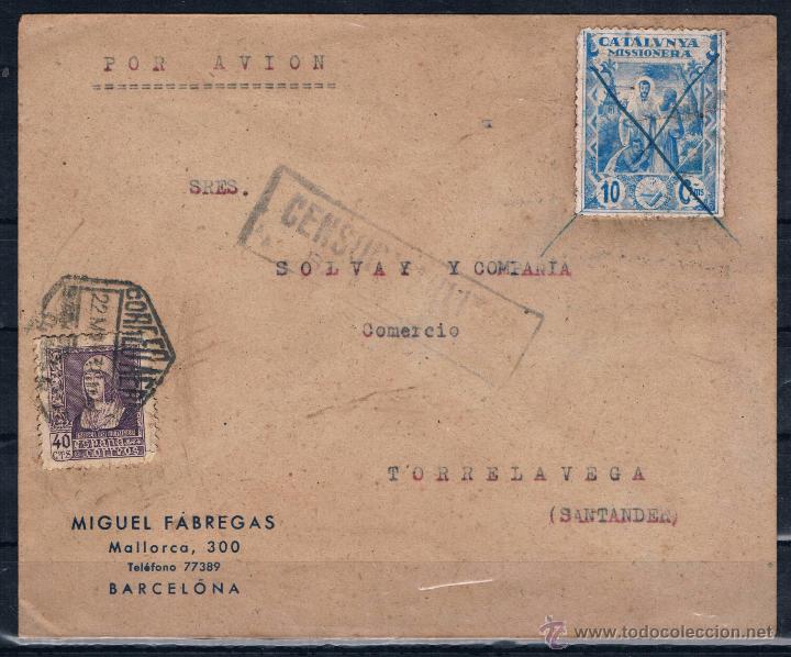 Sellos: BARCELONA A TORRELAVEGA (SANTANDER) - Foto 1
