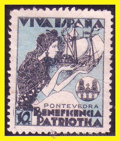 Briefmarken: PONTEVEDRA Guerra Civil  FESOFI n&ordm; 3 (*)