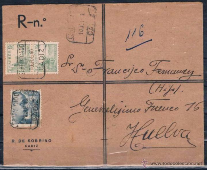 Sellos: 1940.- CADIZ A HUELVA - Foto 1