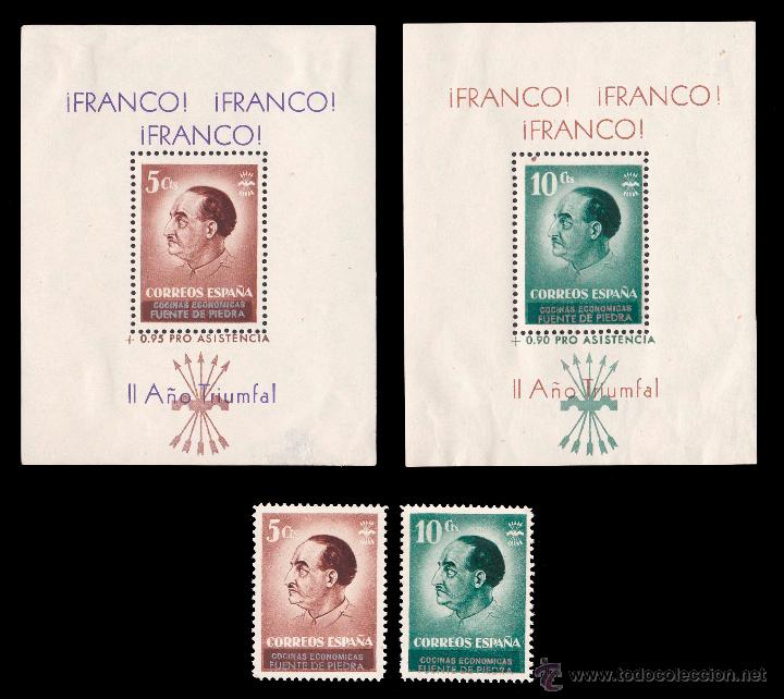Stamps: *** FUENTE DE PIEDRA, COCINAS ECON&Oacute;MICAS, 5 Y 10CTS, 2HB Y 2 SELLOS (NUEVOS) ***