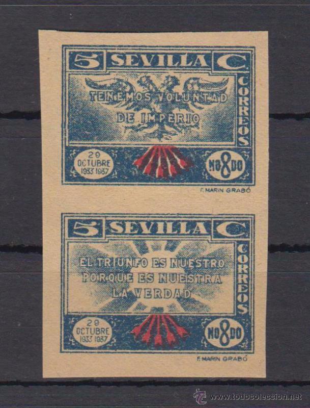Sellos: SEVILLA.  G&Aacute;LVEZ 682 * - 683 * - Foto 1