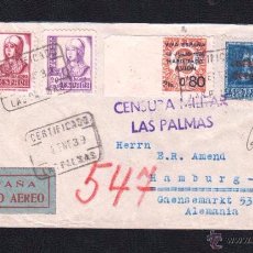 Sellos: 1939.- LAS PALMAS A HAMBURGO (ALEMANIA). Lote 52135173
