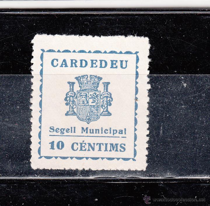Selos: CARDEDEU. SEGELL MUNICIPAL. 10 CENTIMS