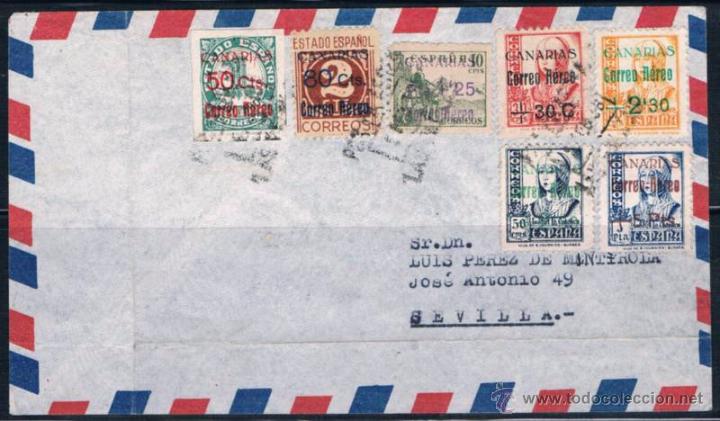 Sellos: 1937.- LAS PALMAS A SEVILLA - Foto 1