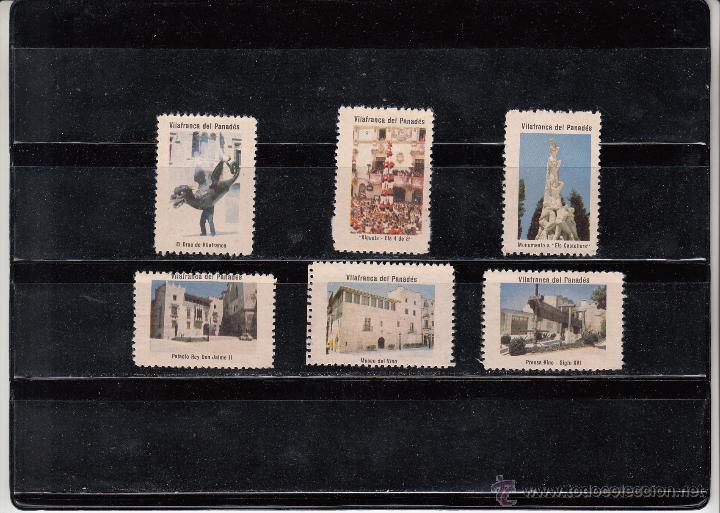 Briefmarken: VILLAFRANCA DEL PANAD&Eacute;S. SERIE DE 6 SELLOS CON DIVERSAS VISTAS DE LA CIUDAD