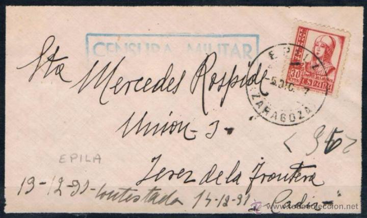 Sellos: 1937.- EPILA A ZARAGOZA - Foto 1