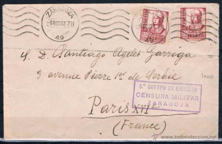 Sellos: ZARAGOZA A PARIS - Foto 1