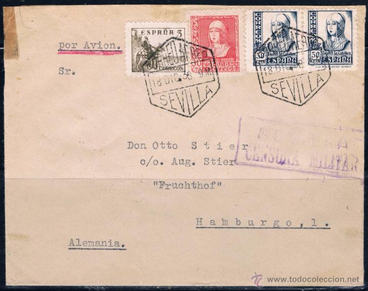 Sellos: 1938.- SEVILLA A HAMBURGO - Foto 1