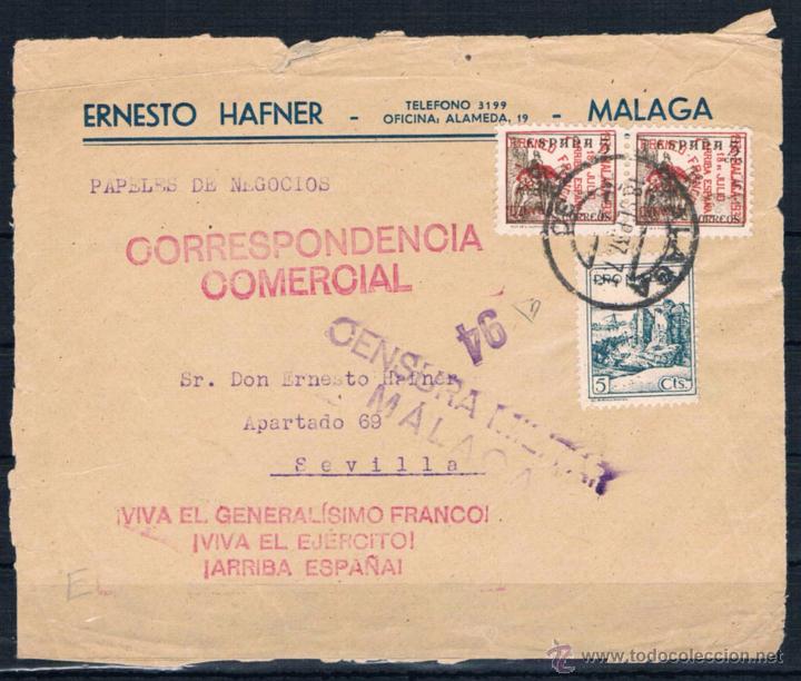Sellos: 1937.- M&Aacute;LAGA A SEVILLA - Foto 1