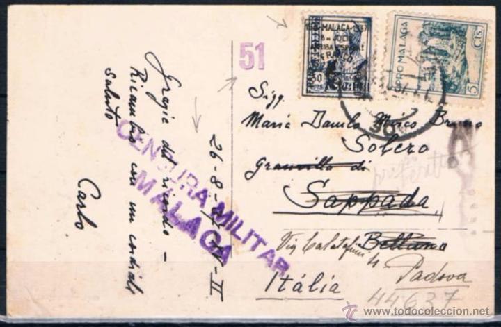 Sellos: 1937.- M&Aacute;LAGA A P&Aacute;DOVA - Foto 1