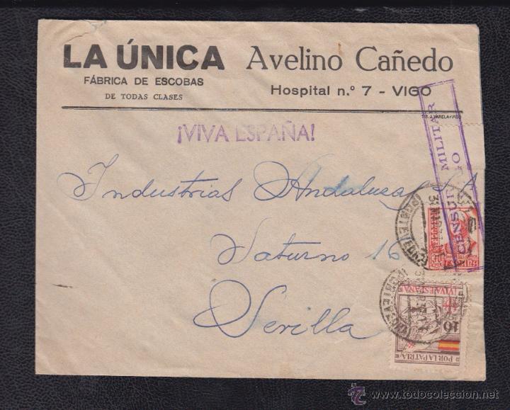 Sellos: 1937.- VIGO A SEVILLA - Foto 1