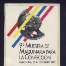 Sellos: S-00134- BARCELONA. 9ª MUESTRA DE MAQUINARIA PARA LA CONFECCION. 1992