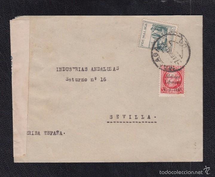 Sellos: 1937.- M&Aacute;LAGA A SEVILLA - Foto 1