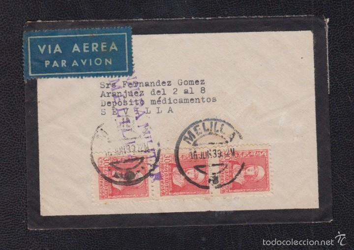 Sellos: 1939.- MELILLA A SEVILLA - Foto 1
