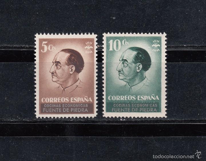 Briefmarken: FUENTE DE PIEDRA. COCINAS ECON&Oacute;MICAS. SERIE FRANCO DE 5 Y 10 CTS.