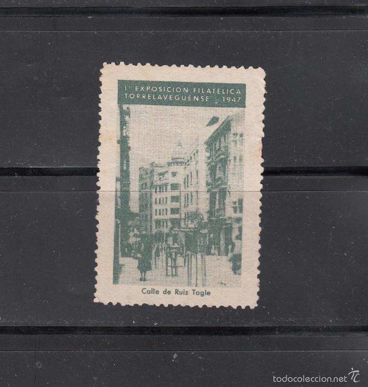 Stamps: 1&ordf; EXPOSICION FILAT&Eacute;LICA TORRELAVEGUENSE. CALLE DE RUIZ TAPIA