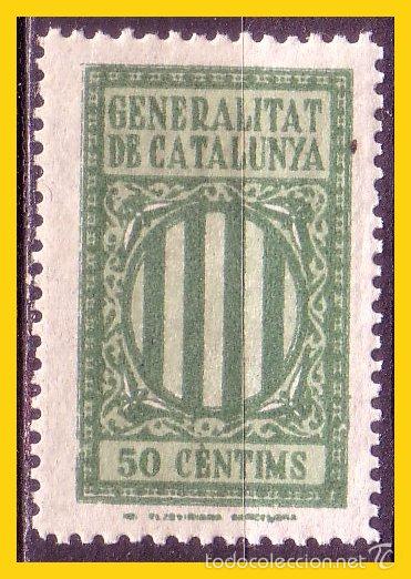Briefmarken: GENERALITAT DE CATALUNYA, Escudo, 50 cts. verde * *
