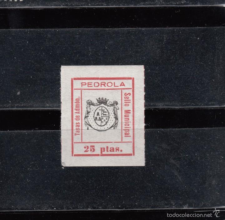 Briefmarken: PEDROLA. SELLO MUNICIPAL DE 25 PTAS.