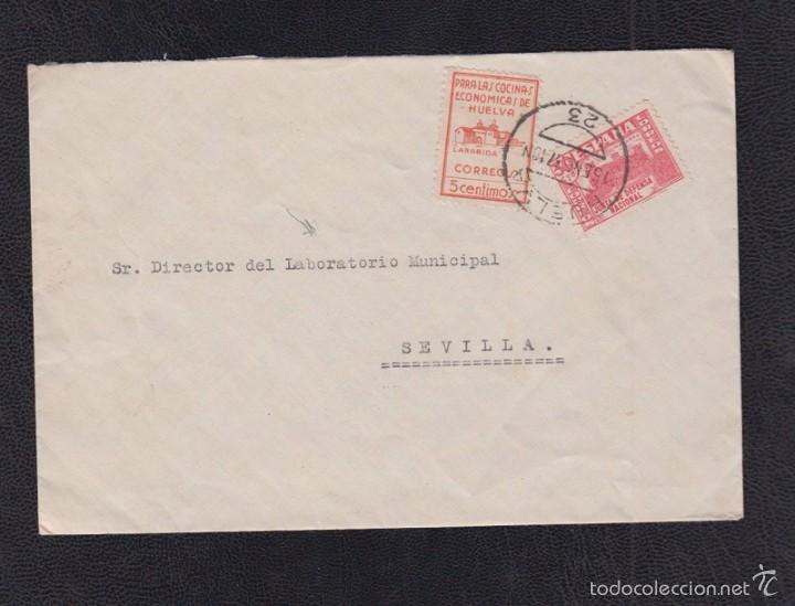 Sellos: 1937.- HUELVA A SEVILLA - Foto 1