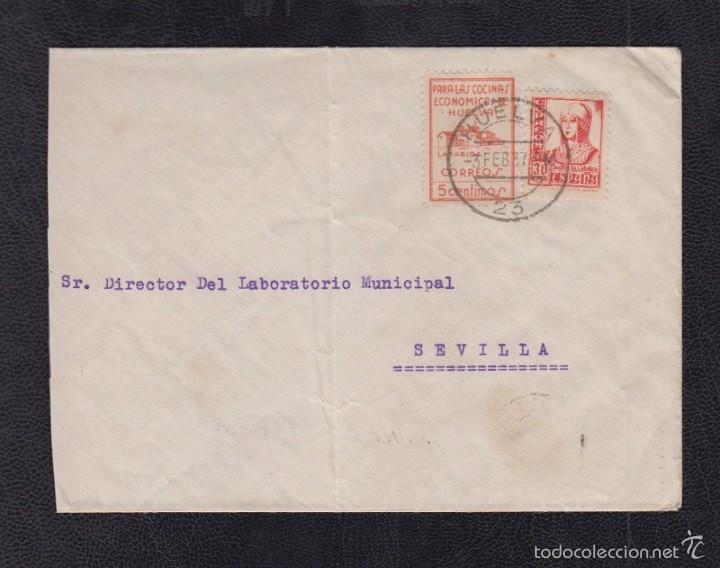 Sellos: 1937.- HUELVA A SEVILLA - Foto 1